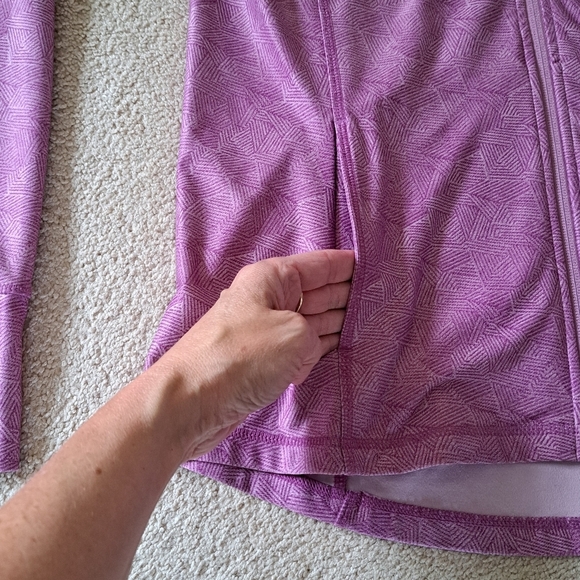 Mondetta Active Jacket Full Zip Stretch Performance Top Large Pink Print - Picture 12 of 14